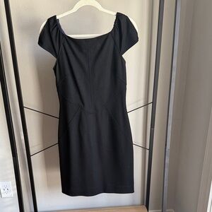 Diane Von Furstenberg Black Cap Sleeve Mini Dress